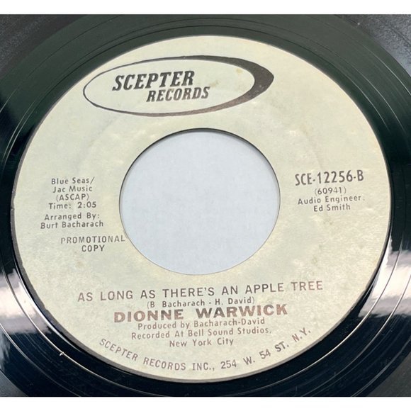 Dionne Warwick Odds And Ends / As Long As There's An Apple Tree 45 Soul Promo - Picture 2 of 4